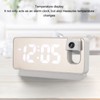 Projection Alarm Clock USB Rechargeable White Light Snooze Function Adjustable