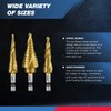 NEIKO NEIKO 10181A Step Drill Bit Set, 3 Piece, Spiral
