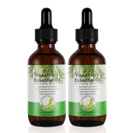 Rosmarinöl Haare, Pure Rosmarin öl für Kopfhaut und Haar, 60ml 2Pcs Rosemary Oil for Hair, Naturreines Rosmarinöl für das Haarwachstum