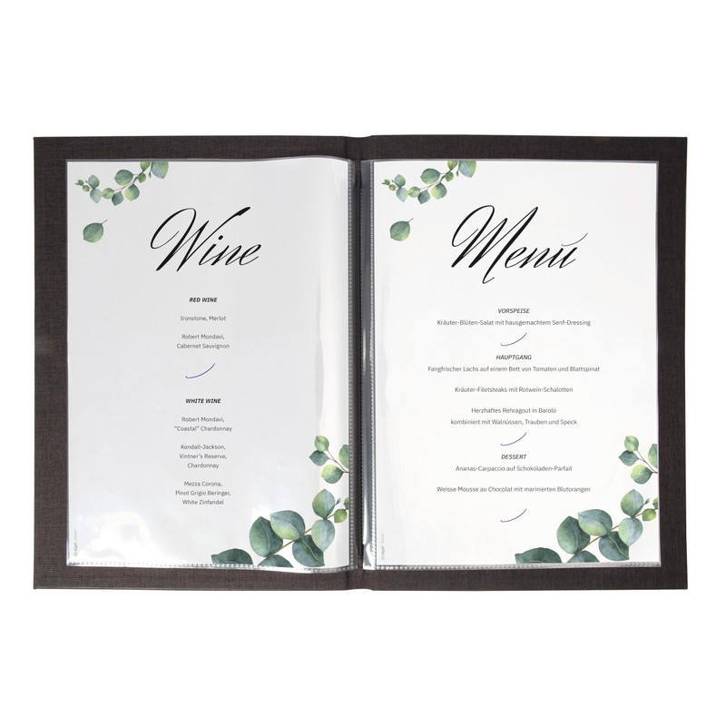 SIGEL SM220 Menu A4 Menu Folder with Rubber Binding, Plastic