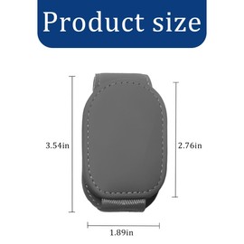 KHGUZ Car Sunglass Holder, Magnetic Leather Vehicle Sun Visor Eyeglass Hanger Clip, Automotive Interior Sunglass Ticket Card Organizer Mount Accessories, Universal for Most Cars (Gray)