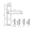 ALSTEN TECH Door Handle Set L 90 PZ Profile Cylinder