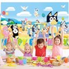 Happy Birthday Backdrop for blueys Party Decorations Photo Backgroud for