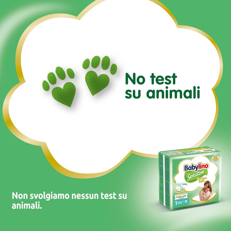 Babylino Sensitive Baby Nappies Size 1 Newborn (2-5kg) 26 Pack