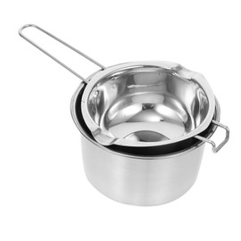 SEWACC 2 Pack Double Boiler Pot Set Chocolate Melting Pot with Stainless Steel Boiling Water Pot for Melting Chocolate Candy Candle Wax (600ml)