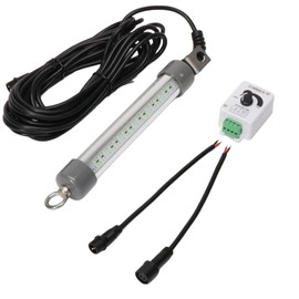 Fishing Light, Underwater LED Light, 25 W, Orange, 12 V, Underwater Fishing Light, Dimmer, Connection Kit, White Eel, Underwater Light, Fishing, Squid Fishing, Aging, Night Fishing
