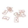 100PCS Paper Clips Portable Mini Cute Shape Electroplated Rose Gold