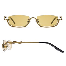 Appassal Y2K Snake Sunglasses for Women Men Narrow Rectangular Y2k Chic Sunnies AP3649,Bronze/Brown