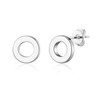 Philip Jones Silver Plated Circle Stud Earrings