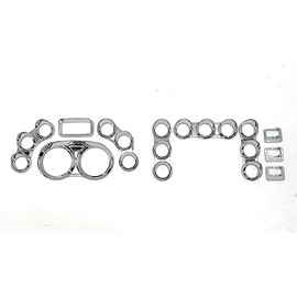 Chrome Plastic Gauge Cover Kit for Peterbilt 2006+ 379 384 386 387 388 389