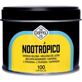 100 Capsule di Nootropico Naturale - 800 mg - Memoria, Concentrazione, Energia - Ginkgo Biloba, Criniera di Leone, Caffeina, Bacopa Monnieri, Tirosina, Teanina, Huperzia - Prodotto in Europa