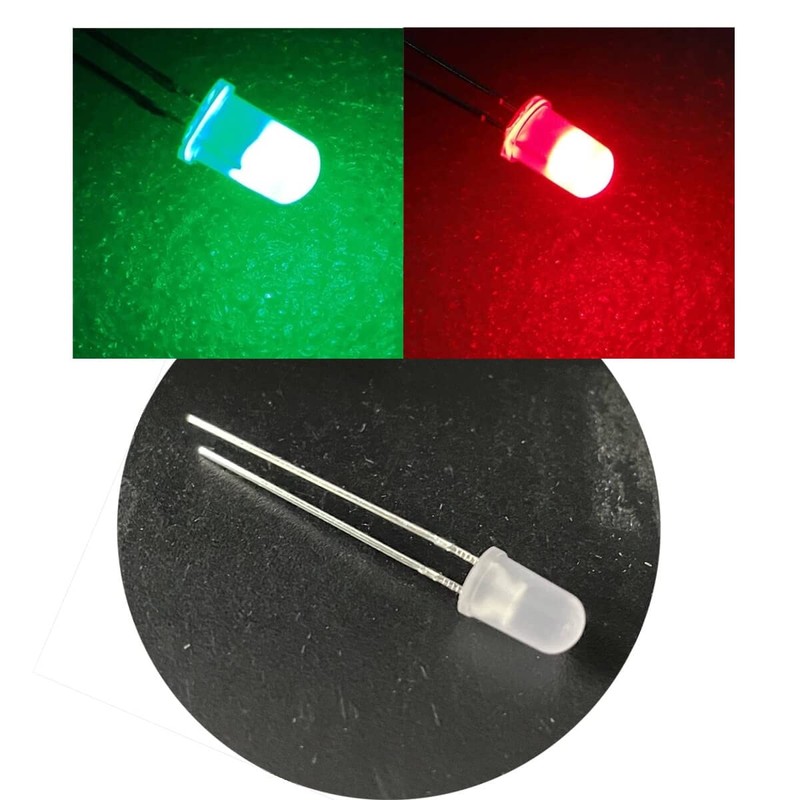 100PCS 5mm Dual Bi Color Polar Changing Rojo/Verde Led LED