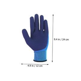 Totority Waterproof Anti-Skid Fishing Gloves for Outdoor Use Double-Layered Coated Gardening Gloves Wear-Resistant Breathable