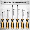 6-Piece Magnetic Screwdrivers Set, 3 Phillips and 3 Slotted Tips