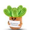 Crochet Positive Succulent Plant Thank You Gifts for Birthday Easter
