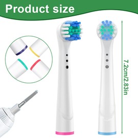 JAWUZ 8 Stück Aufsteckbürsten,Kompatibel mit Elektrische Zahnbürste für die Präzise Reinigung um Zahnspangen