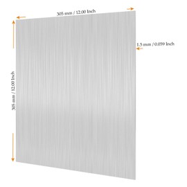 MUKCHAP 4PCS 12 x 12 x 1/16 Inch 6061 Aluminum Flat Sheet, 1.5mm Square Aluminum Plate, Aluminum Panel Sheet for Industrial, DIY