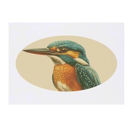 'Kingfisher Portrait' Temporary Tattoo - Water Resistant, Skin-Safe, Non-Toxic Transfer (TO00082621)