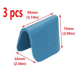 Risbay 3Pcs Caulking Finisher Tool,Silicone Caulking Tool,Caulking Finisher Grout Scraper Tool,Manual Tile Caulking Tool with Nylon Non-Slip Gloves,Blue