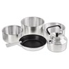 Crevice Black 5-Piece Cooking Set Silver 14.5 x 22 x