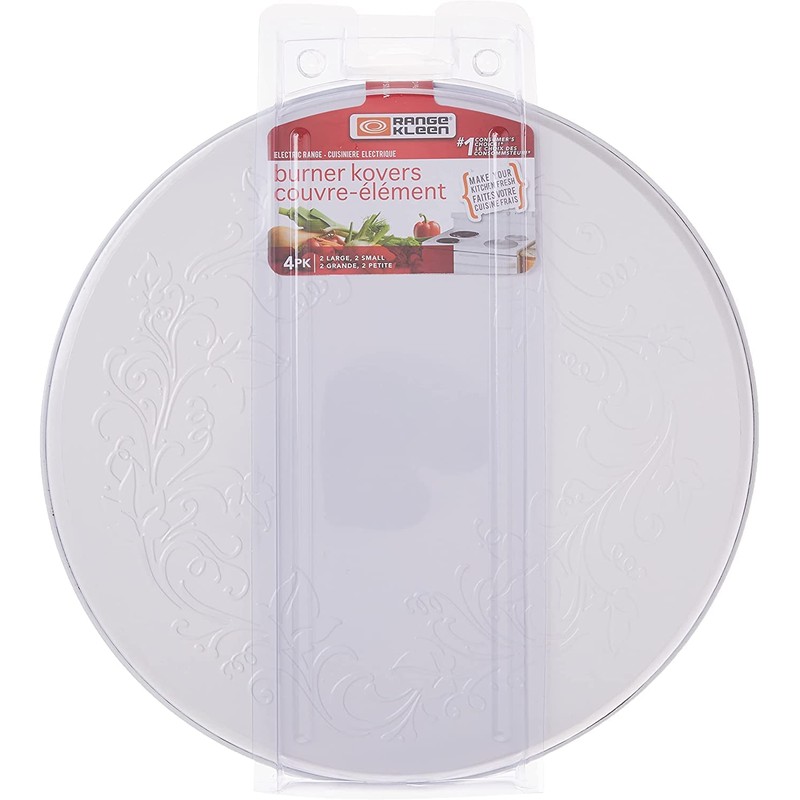 Range Kleen 5057 Set of 4 Round Ivy Embossed White