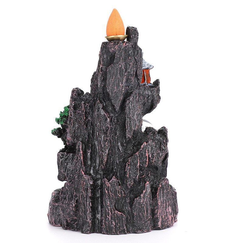Unique Mountain Water Backflow Incense Burner Holder Home Resin Ornament