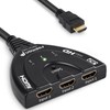 Fosmon Interruptor con cable espiralado Fosmon HD1831 de 3 puertos