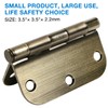 TDCHINGES 12 Pack Antique Brass Door Hinges Black Interior 3