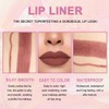 Lápiz Labial 2 En 1 Resistente Al Agua, Delineador De