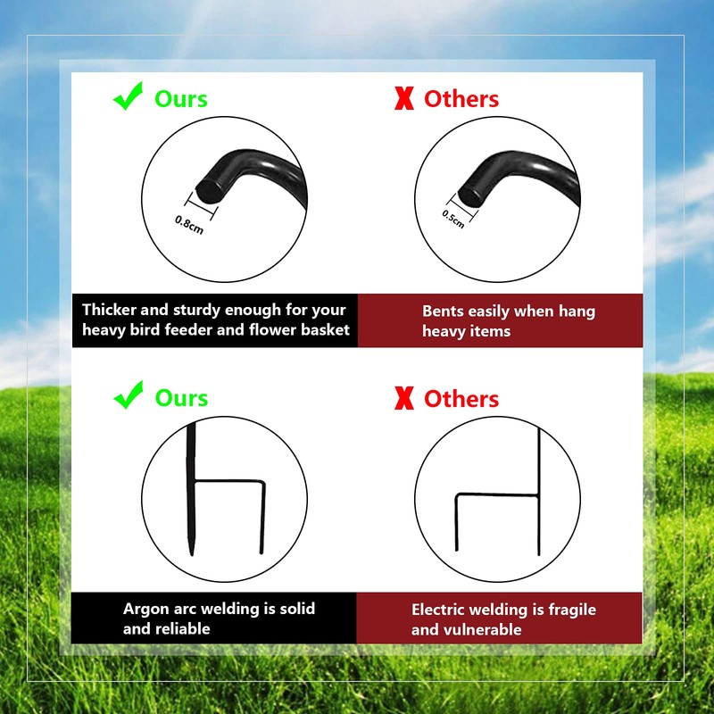 XFF Shepherds Hook,Adjustable Shepherd Hook,39 Inch high 0.8 Centimeter Thick