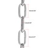 sourcing map Stainless Steel 304 Hardened Proof Coil Chain 1m