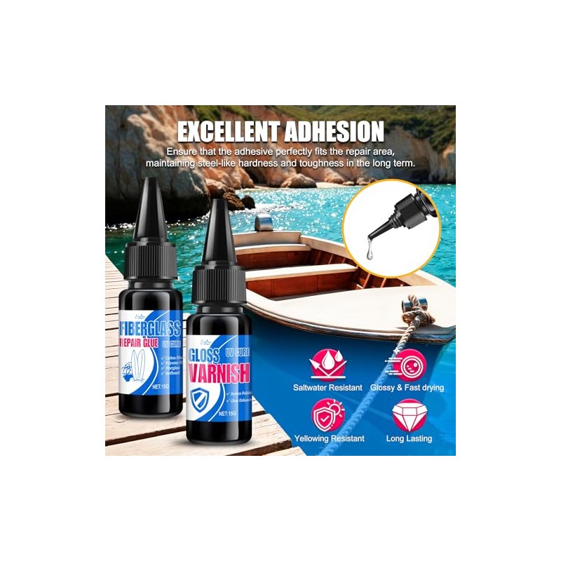 Limino Fiberglass Repair Kit for Surfboards and More