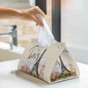 The Famous Paris Eiffel Tower Tissue Box Cover Rectangle PU