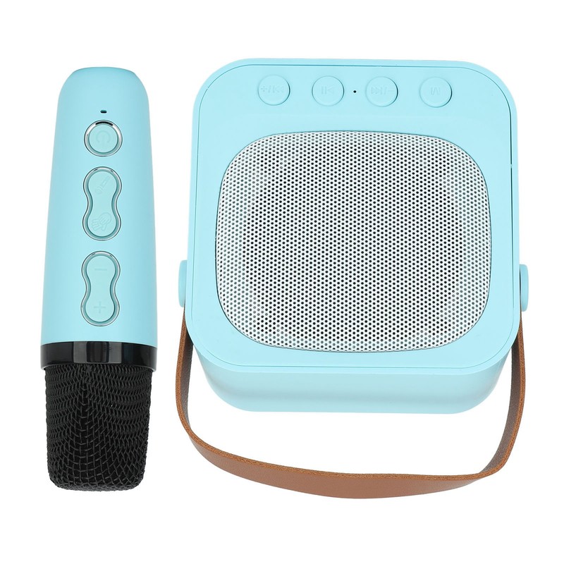Mini Karaoke Machine Portable Bluetooth Speaker With Wireless Microphone Bass
