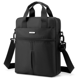 Men's 14 Inch Laptop Shoulder Bag Nylon Messenger Bag Business Waterproof Casual Black Crossbody Bag for Work Travel Outdoor Black, black