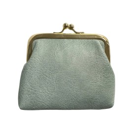 2023 New Vintage Coin Purse for Women, Short Wallet for Students, Cute Snap Closure Candy-Colored Handbag, Coin Pouch LG-Q084color: Blue, Size: 12*2.5*10cm