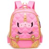 Moonmo Cute Unicorn Face Diamond Bling Waterproof Pink School Backpack