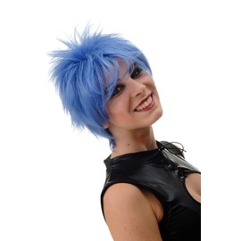 WIG ME UP - BLUE144-T4043 Women's Wig Short Hair Wig Short Toupeed Wild Strands 80s Wave Punk Blue