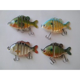 Unbranded Multi Jointed Fishing Lures 4-pack lot brand new lifelike swimbait crankbait