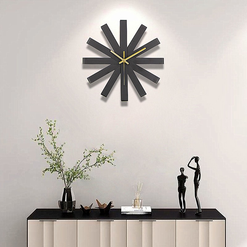 Living Room Clock Stainless Steel Silent Movement Creativity Wall Clock