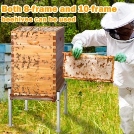 Honey Lake Metal Bee Hive Stand for 8/10 Frame Beehive Box, Sturdy round Base