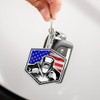 Buudiep Design Welder Keychain, Funny Welder Welding With America Flag