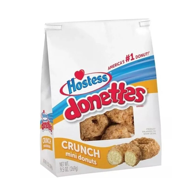 Hostess Donettes Crunch Mini Donut, 9.5 Ounce -- 6 per