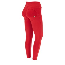 Freddy WR.UP Fashion Butt Lifting Jeans for Women - High Waisted, Petite-Length Shaping Stretchy Versatile Pants for Women Red