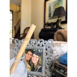 Handmade 6 Fish Engraved Organic Bamboo Straws, Straw Brush & Straw Bag