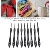 Black Crochet Hooks Set 2.0-6.0mm Ergonomic Handle Reduce Cramps, Multiple