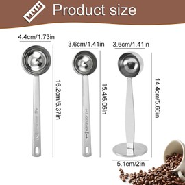 Set of 3 Coffee Spoons, Measuring Spoons with Long, Stainless Steel, Coffee Measuring Spoon, Coffee Spoon, Measuring Spoon, Coffee Measuring Spoon, Coffee Measuring Spoon, Coffee Measuring Spoon with