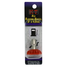 K-T Industries 6-7047 Red Blasting Nozzle, 0-Degree x 4.0mm