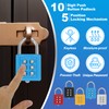 sourcing map Combination Padlock, 6-Digit Push Button Padlock 3-Position Locking