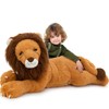 Tezituor 43.3inch Giant Lion Stuffed Animals, Realistic Large Stuffed Lion